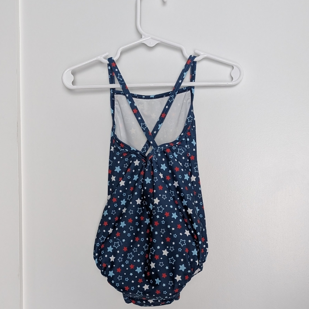Green Sprotts Star Patterned Swimsuit Girls